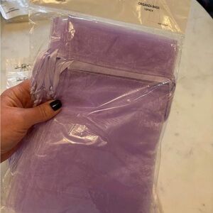 Unopened New Qty 50 Lavender Organza Bags - See Sizing and Usable Dimensions